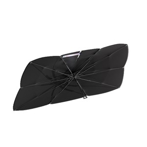 Parasol Curvo para Coche, Tipo Sombrilla, para Parabrisas Delantero, Color Plata Titanio, Retráctil, Aislamiento Térmico, Protección Solar para Autos - Product Image 5