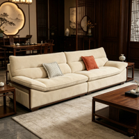 Canapé d'angle carré en chenille douce, texture délicate, design ajustable, style moderne, offre un confort douillet pour la villa au quotidien