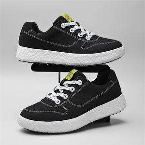 महिलाओं के लुभावनी कैनवास स्नीकर्स चलने के लिए आरामदायक हल्के आकस्मिक जूते - Product Image 3