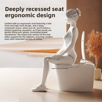 805 P-Trap Siège de toilette intelligent avec bidet intégré, WC intelligent, télécommande automatique incluse, siège chauffant