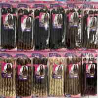 Cheveux Tressés Bouclés Français 3X Pré-étirés 100% Fibre Premium Boucles Spirales Crochet 400g 24" 3X Extensions de Cheveux Tressés Ondulés