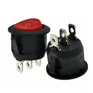 3 Vitesses 3 broches 6A 250VAC Round Rocker KCD1 Boatlike Rocker switch Ship type bateau forme on-off