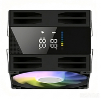 ARGB CPU Air Cooler 5 Heat Pipes Digital Display PC Radiator Single Tower Desktop Computer CPU Cooling Fan Hydro Bearing
