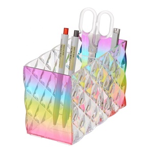 Multipurpose fantasy small organizer for girls stationery pen ruler storage box plastic office desk drawer storageorganizer