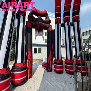 <span class=keywords><strong>2025</strong></span> mới nhất Halloween Câu lạc bộ cửa trang trí nội thất <span class=keywords><strong>Inflatable</strong></span> Đỏ Ma Cà Rồng Skeleton Miệng lối vào đường hầm với <span class=keywords><strong>LED</strong></span> chiếu sáng - Product Image 2