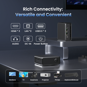 Yctipc Intel N100 Mini PC 8GB lpddr5 256GB wifi5 wifi6 3 * HD-MI 2 * lan văn phòng kinh doanh Mini PC win11 <span class=keywords><strong>Linux</strong></span> mini máy tính - Product Image 3