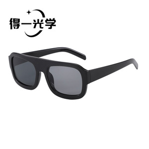 Square <b>Sunglasses</b> Black PC Frame UV400 Women's Eyewear - Product Image 1