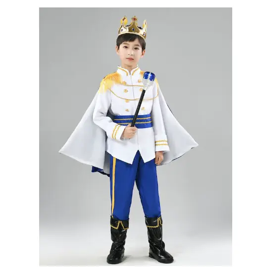 2023新しいハロウィーンの子供の王と王子のコスチューム男の子の王のコスプレコスチューム