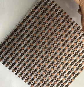 Maille métallique en acier à armure simple, maille métallique décorative <span class=keywords><strong>de</strong></span> couleur cuivre pour façade architecturale/design d'intérieur/écrans <span class=keywords><strong>de</strong></span> séparation - Product Image 1