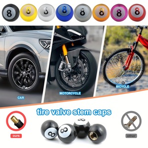 Tapas de Válvula de Aleación de Aluminio 8V1 Universales para Coche y Bicicleta, Cubiertas Antipolvo Coloridas, Accesorio de Repuesto y Reparación - Product Image 2