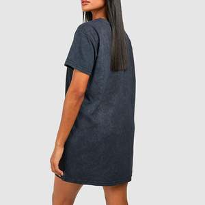 Vestido camiseta de verano informal para mujer con logotipo personalizado estampado ecológico con Método digital - Product Image 3