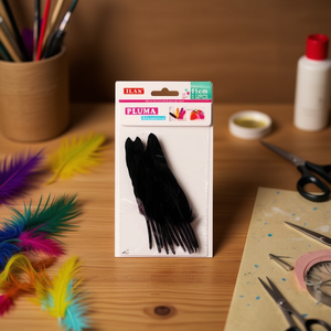 ขนนกสีดำ ILAN Pluma ขนาด 11 ซม. สำหรับงานประดิษฐ์และตกแต่ง - Product Image 3