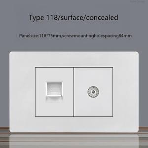 Interruptor de pared moderno, enchufe de pared, interruptor de TV y toma de corriente para el hogar, la oficina y el hotel - Product Image 4