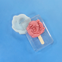 Novel Dolphin Design Silicone Ice Pop Maker Moule Plateau de congélation antiadhésif réutilisable pour enfants Outil de crème glacée fait maison pour un usage domestique