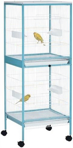 Pour grande <span class=keywords><strong>Cage</strong></span> à oiseaux en métal solide 1.7ft largeur volière intérieure multi-porte écologique Fit Canary Finch Conure 55 "lumière - Product Image 2