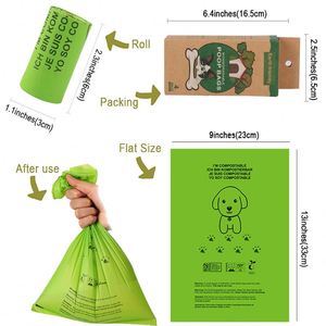 RDY Custom Label Biodegradable <b>Compostable</b> Degradable Dog Waste Disposal Bags Cornstarch Pet Poop Bag Dog Poop Bag for Dog - Product Image 3