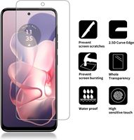 Lot de 4 protections d'écran en verre trempé résistant aux rayures, hydrofuge, dureté 9H pour Moto G Power 5G 2024