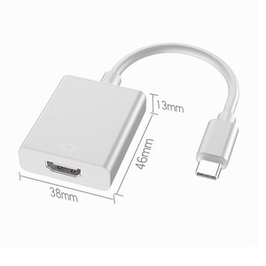Convertidor de tipo C a HDMI 1080P para proyector y adaptador HDMI para computadora portátil con carcasa de aluminio - Product Image 1