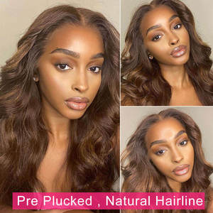 Perruques Lace Front HD 13x6 Body Wave les plus populaires, en cheveux humains, couleur marron miel, pour femmes - Product Image 3