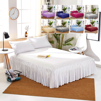 Jupe de lit en microfibre brossée en polyester avec design élastique ajusté, fabricant de jupes de lit pour chambre à coucher