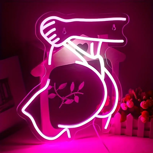 لافتة نيون وردية - إضاءة نيون مخصصة على شكل سيدة مثيرة لديكور غرفة الرجال مع طاقة USB، إضاءة نيون LED لتزيين الجدران - Product Image 2