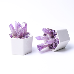 Jiejing-suministros de decoración de bonsái, punto de amatista de alta calidad, <span class=keywords><strong>piedras</strong></span> de caída en el interior - Product Image 3