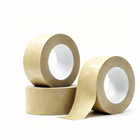Ruban adhésif en papier kraft biodégradable 50m, inscriptible, déchirable à la main, écologique, non laminé, pour scellage de boîtes, vente en gros