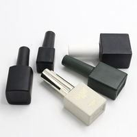 Flacon de vernis à ongles vide plat avec bouchon à vis mat personnalisé 10ml/15ml/20ml