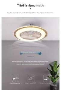 E27 LED luce del ventilatore 6 telecomando risparmio energetico integrato lampadario trifoglio lampada plafoniera per camera da letto soggiorno - Product Image 3