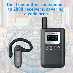 Hệ thống hướng dẫn du lịch không dây keyinda cho các chuyến thăm và tiếp khách của chính phủ, 1 máy phát + 50 Máy thu + 1 hộp sạc - Product Image 5