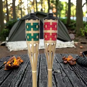 Classic Carved Bamboo <strong>Tiki</strong> <strong>Torch</strong> with Eco-Friendly Warmth-Emitting Lighting New Design Landscape Flaming <strong>Torch</strong> - Product Image 4