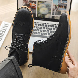 Botas de Hombre de Corte Bajo, Botas de Motocicleta a la Moda, Botas de Invierno con Cordones para Hombre, Botas Estilo Martin - Product Image 2