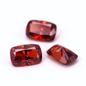 Precio de fábrica al por mayor de alta calidad de 10X12mm corte cojín Natural Mozambique rojo granate facetado piedras preciosas sueltas por collar de quilates - Product Image 2