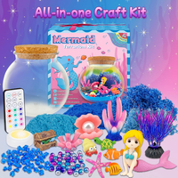 Jouets OEM Kits d'art et d'artisanat Sirène Cadeaux de bricolage pour enfants de 3 à 6 ans Cadeau de Noël avec lumière LED