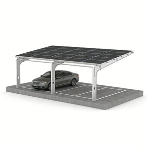 Sistema de Carport Solar de Acero al Carbono Moderno de Alta Calidad, Montaje en Suelo, para Estacionamiento de Vehículos, Resistente al Viento (60m/s) y Nieve (3KN/m) - Product Image 2