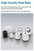 Sensor Aliran Baja Tahan Karat Anti Ledakan Tipe Input Magnetik Transmisi Terpasang di Sisi Atas Saklar Reed Cairan Air OEM