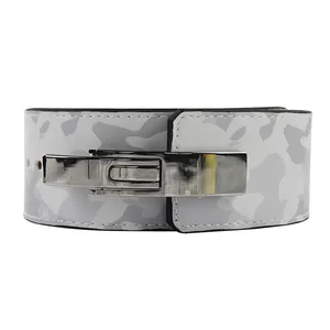Weight Lifting Lever Belt Customized Color 13mm Thickness Lever Buckle Belt Wholesale Camouflage Fitness Cowhide Weight Lifting Lever Belt