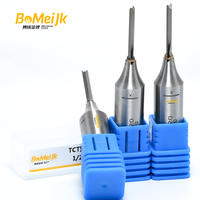 BoMeiJK Fraise droite anti-brûlure TCT à 2 dents et hélice de 45°, sans traces de brûlure, pour le travail du bois, en carbure, avec support ODM/OEM