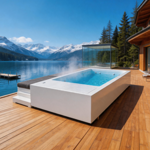 Piscina Prefabricada de Fibra de Vidrio de Lujo, Instalación Rápida, Modular, Enterrada, Personalizada, de FRP - Disponible en 20 pies y 40 pies, con Certificación CE - Product Image 1