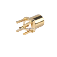Conectores MMCX-KE de Latón Recto Chapado en Oro de 4 pies, 50 Ohmios, DC-6GHZ, IP53, Montaje en PCB, ROHS, Alta Calidad, Gran Venta