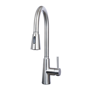레트로 저렴한 확장 가능한 철수 스테인레스 스틸 주방 온수 수도꼭지 믹서 탭 가정용 - Product Image 1