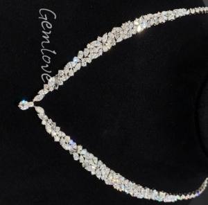 Collar de oro de 18 quilates con diamantes de corte Marquesa cultivado en laboratorio certificado por IGI, a la moda y a la moda para mujeres, adecuado para el uso diario - Product Image 2