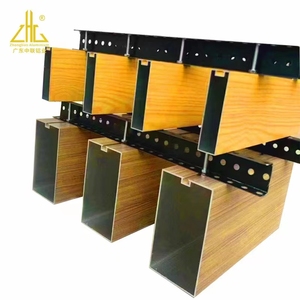 Tube <span class=keywords><strong>en</strong></span> <span class=keywords><strong>aluminium</strong></span> suspendu Grain de bois <span class=keywords><strong>aluminium</strong></span> déflecteur plafond prêt à l'emploi moule <span class=keywords><strong>en</strong></span> forme de <span class=keywords><strong>U</strong></span> profil décoratif - Product Image 3