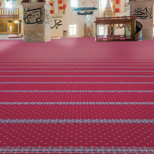 พรมมัสยิดคุณภาพสูง สีพื้น ทอจากขนสัตว์/ไหม สำหรับใช้งานเชิงพาณิชย์ ออกแบบสำหรับการละหมาด ปูเต็มพื้นที่ ราคา - Product Image 1