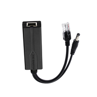 Divisor Poe de 10/100M, Voltaje de Entrada DC44-57V, Conector DC, Transmisión de Internet 1/2, 3/6 IEEE802.3af/at