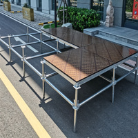Scène portable à prix compétitif, plateforme robuste et durable, design élégant et personnalisé, stand de scène Mingtang pliable pour l'extérieur
