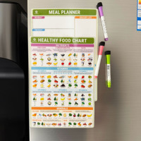Tableau magnétique personnalisé pour réfrigérateur, tableau blanc, planificateur de repas hebdomadaire, liste de tâches magnétique, autocollants effaçables à sec pour la cuisine et le réfrigérateur