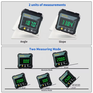 Inclinomètre Numérique avec Résolution de 0,05° Rapporteur d'Angle Économique en Plastique Base Magnétique Outils de Mesure d'Inclinaison Goniomètre 4*90 - Product Image 4