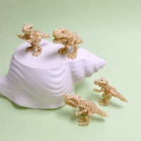 100 pièces d'ornements en résine de fossiles de dinosaures, mini cabochons en résine de fossiles de T-Rex et de Velociraptor