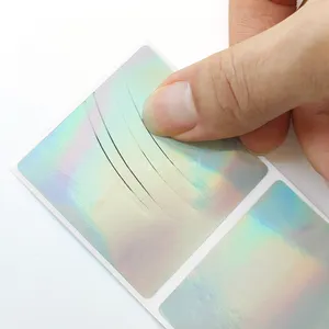 Holografische Thermische Etiketten Zilveren Thermische Stickeretiketten Zelfklevende Thermische Printerstickers